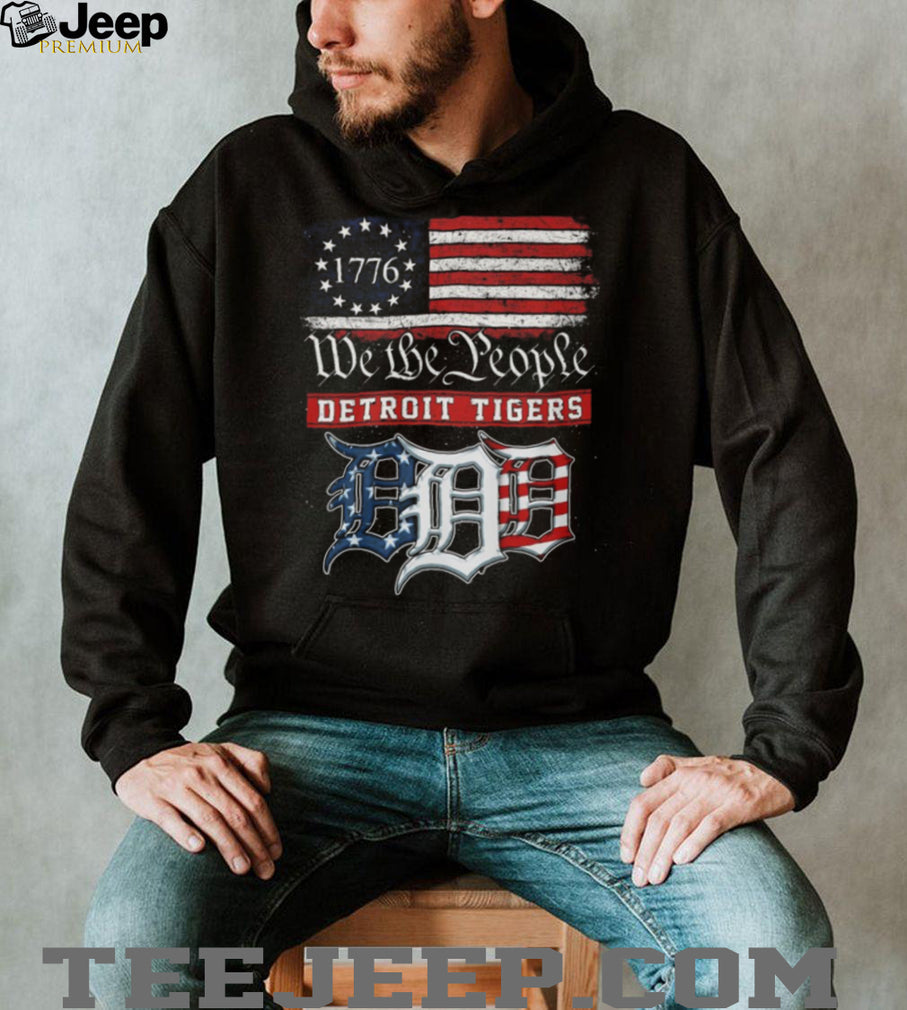 Detroit Tigers We The People 1776 Patriotic American Flag T Shirt