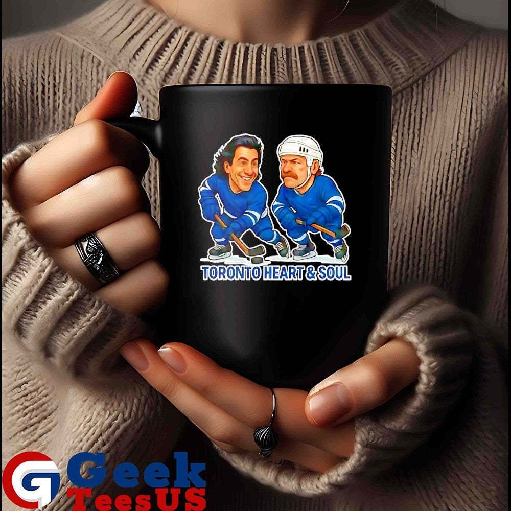Doug Gilmour and Wendel Clark Toronto Heart & Soul Hockey caricatures shirt