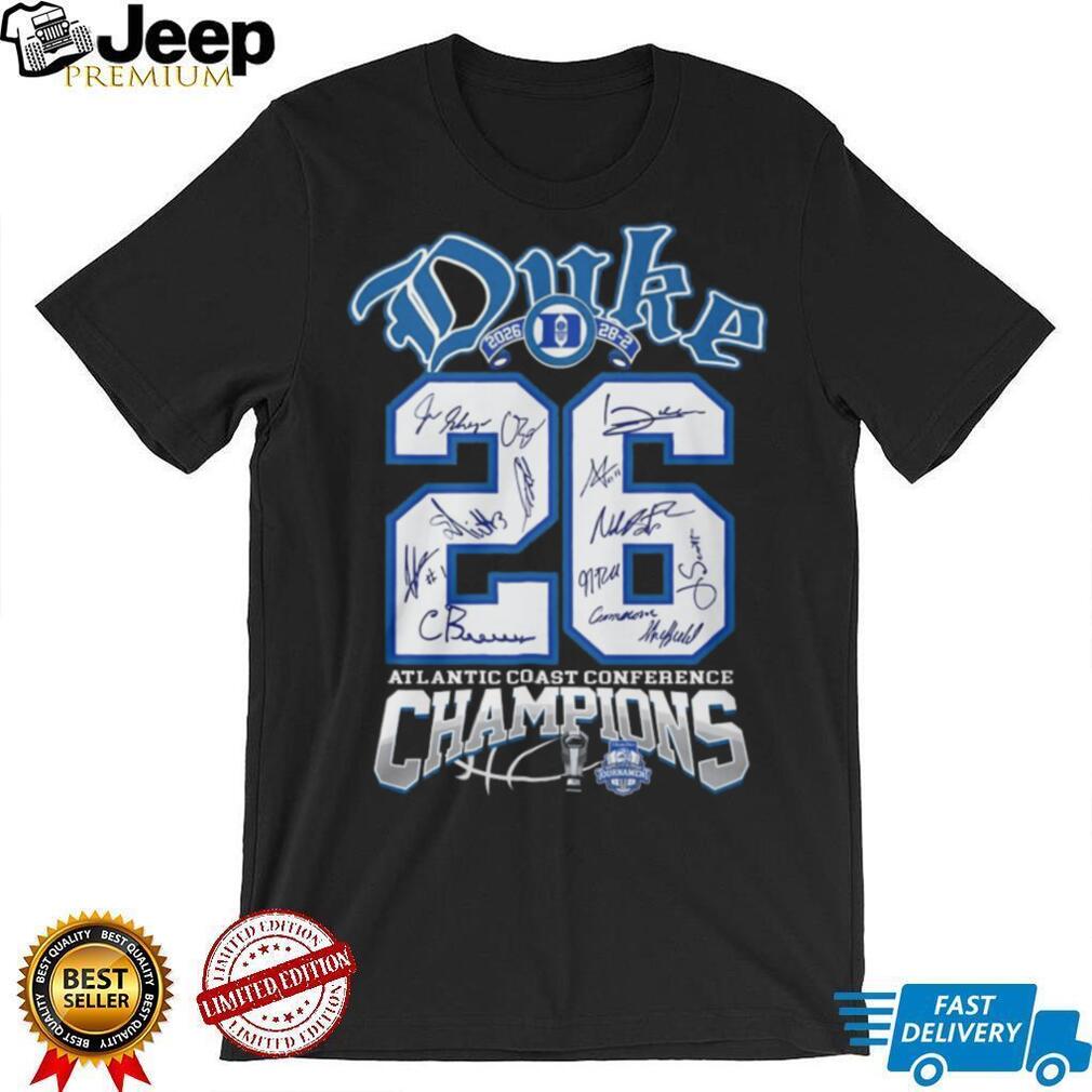 Duke Basketball ACC Tournament Champions 2026 Signature Series T shirt