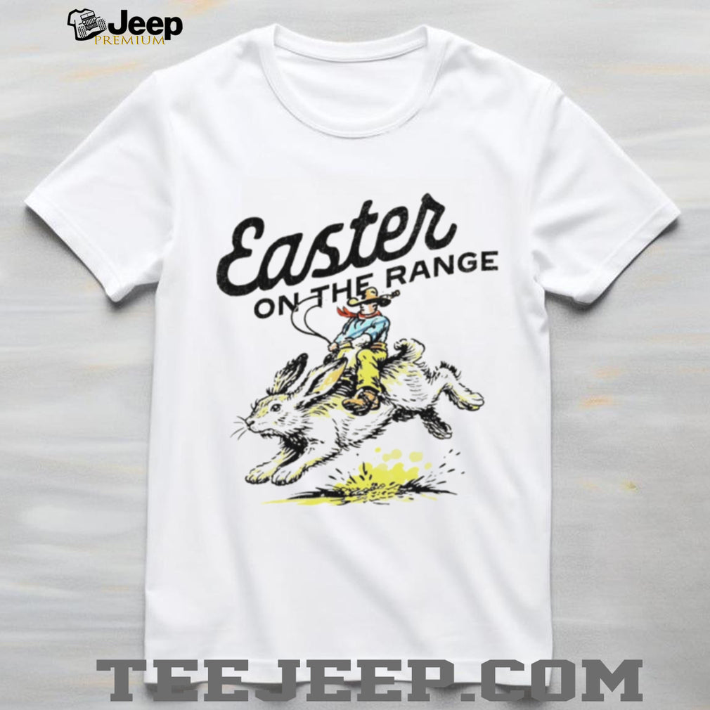 Easter On The Range Cowboy Riding Jackrabbit Vintage Shirt