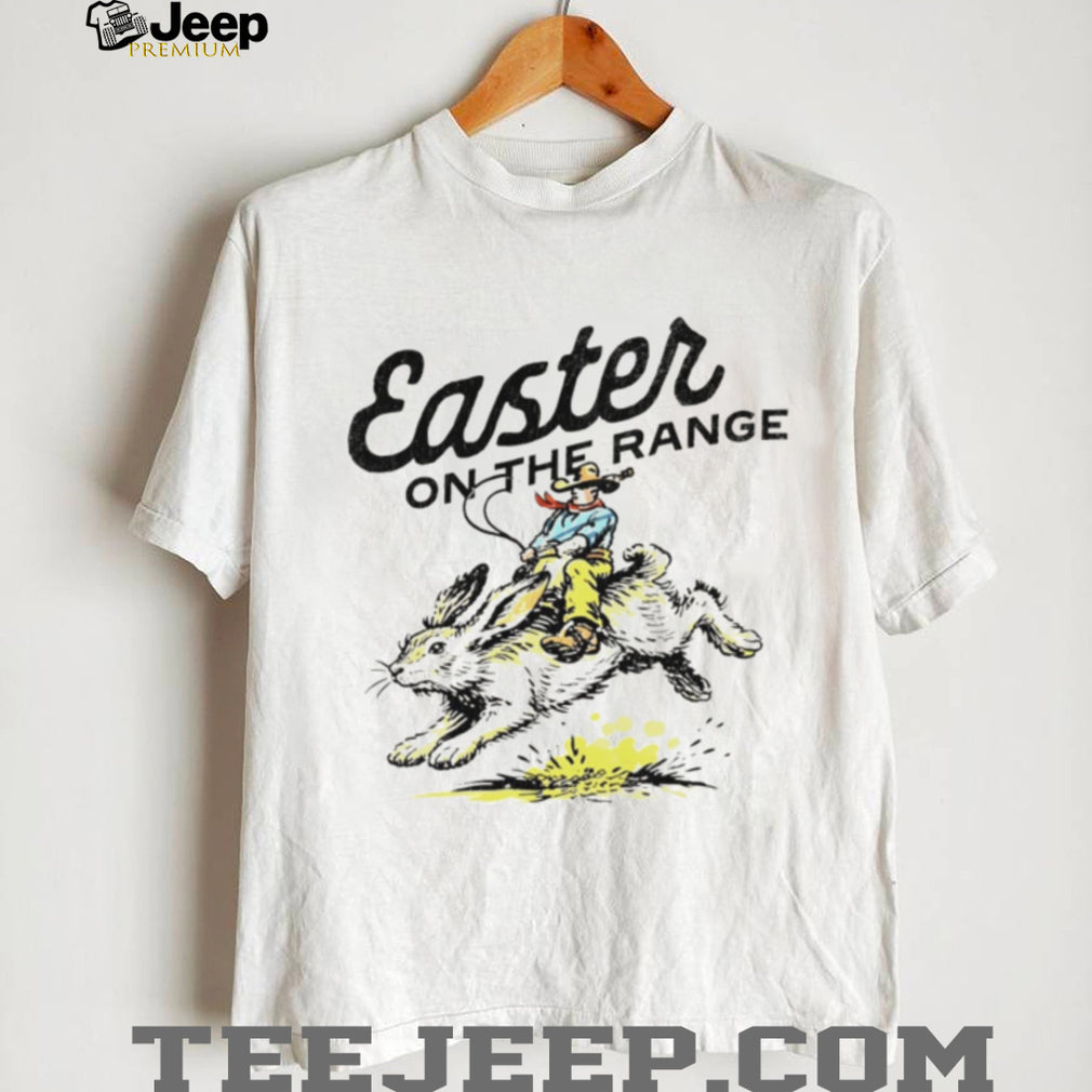 Easter On The Range Cowboy Riding Jackrabbit Vintage Shirt
