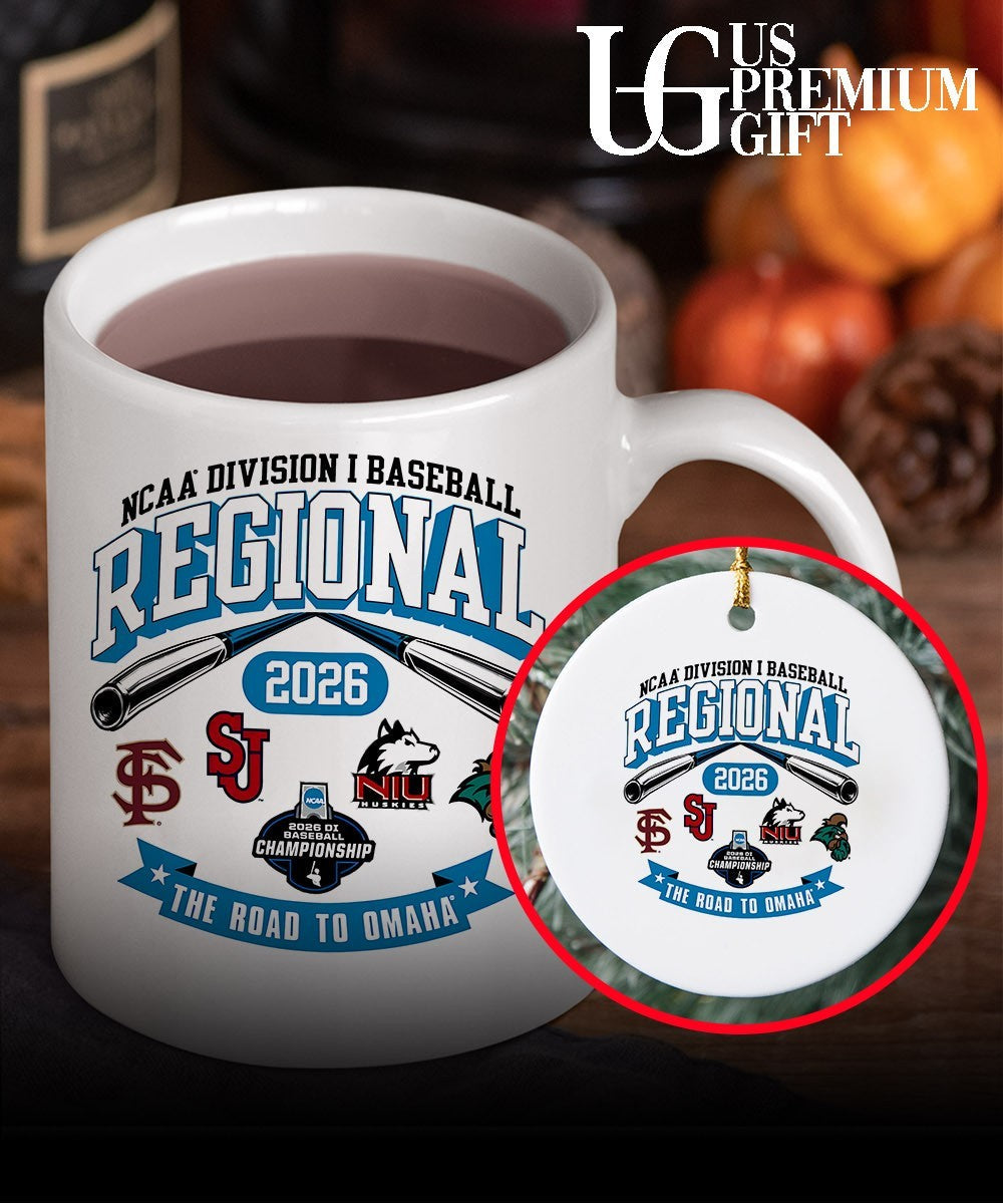 FSU and St. John’s University and Northern Illinois University and Coastal Carolina Chanticleers Baseball Regional Division I NCAA 2026 The Road to Omaha shirt