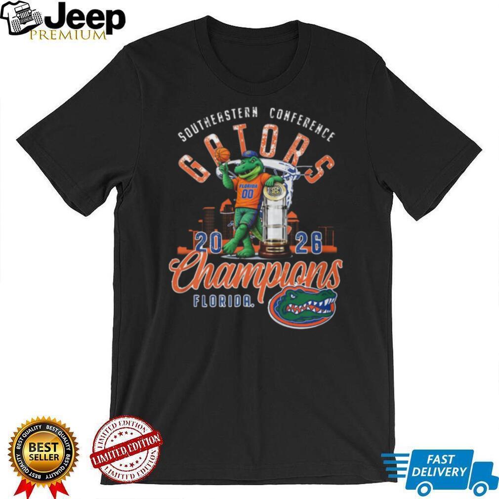 Florida Gators 2026 SEC Basketball Champions Mascot Trophy Shirt