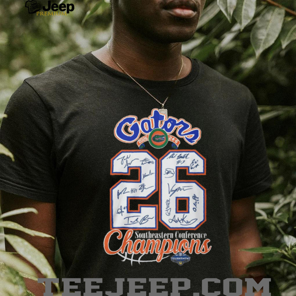 Florida Gators 2026 SEC Tournament Champions Signatures T Shirt