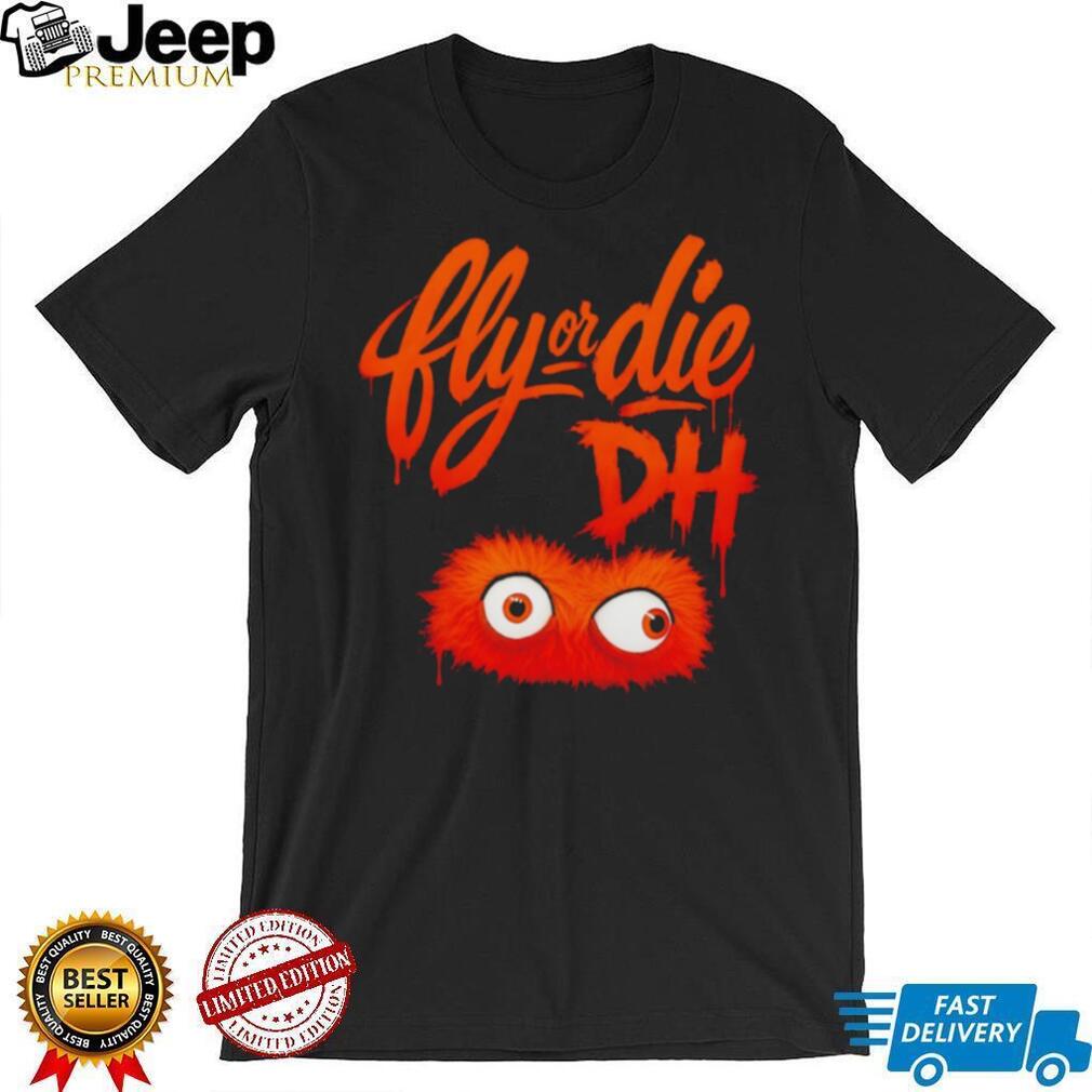 Fly or Die DH Orange Monster Graphic T Shirt