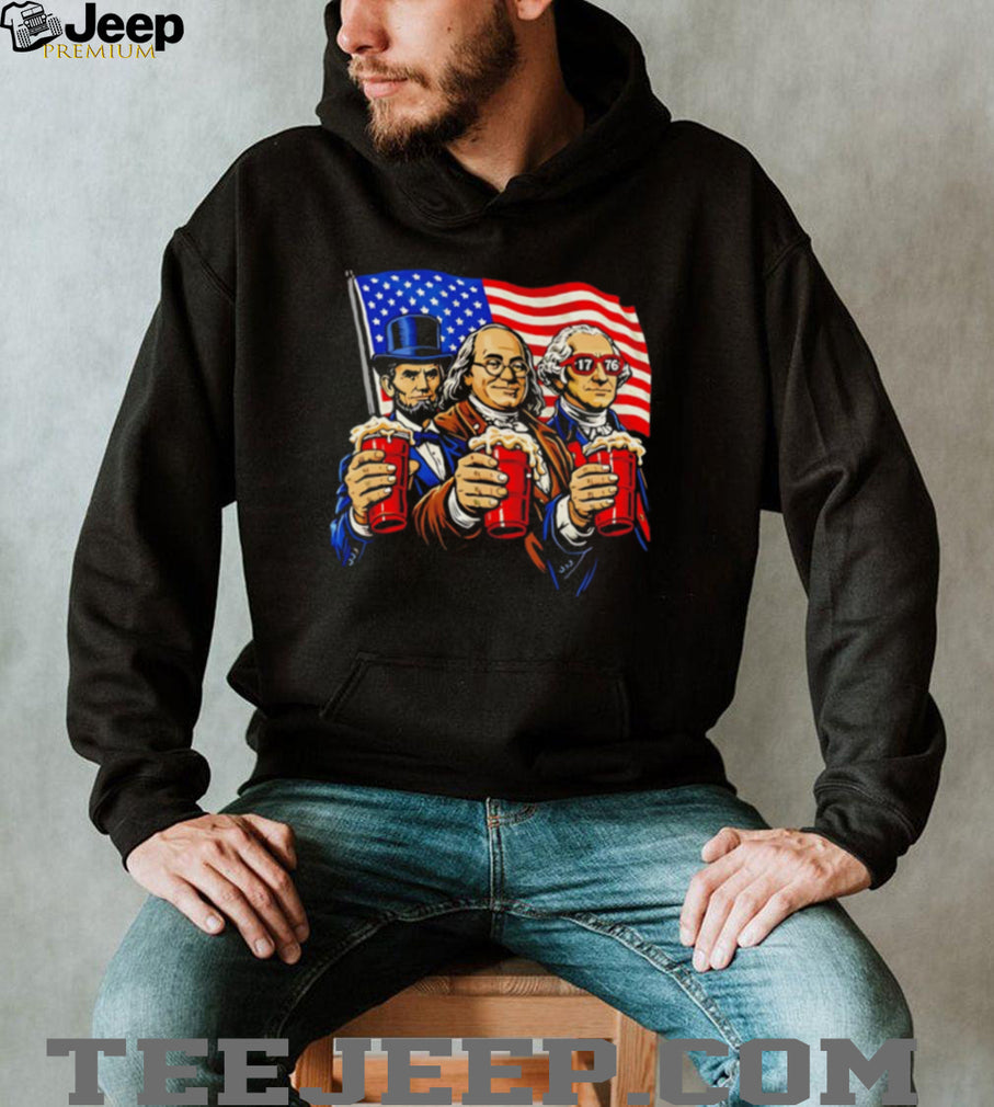 Founding Fathers Beer Party USA Flag Patriotic T Shirt