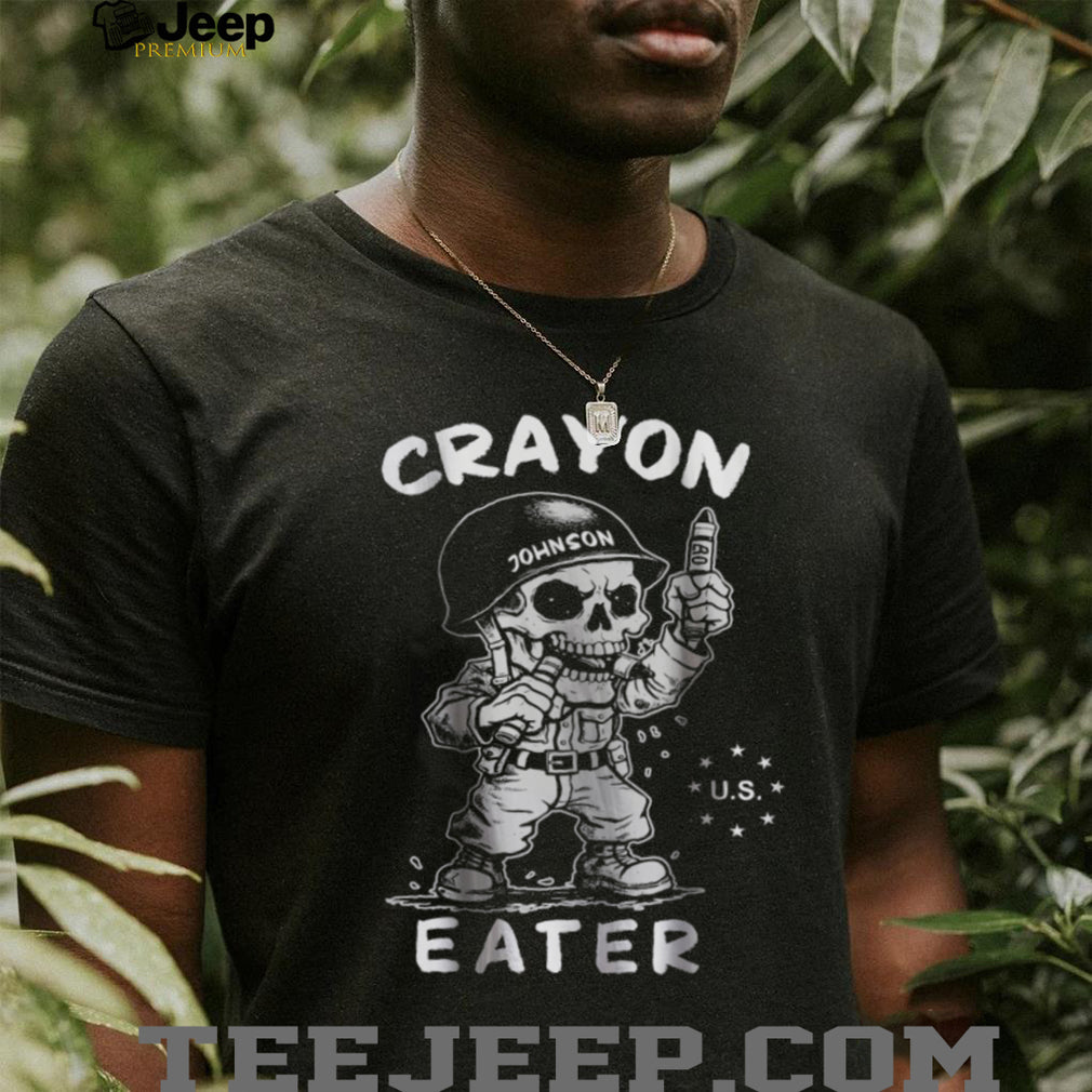 Funny Marine Crayon Eater Skull Military Humor T Shirt