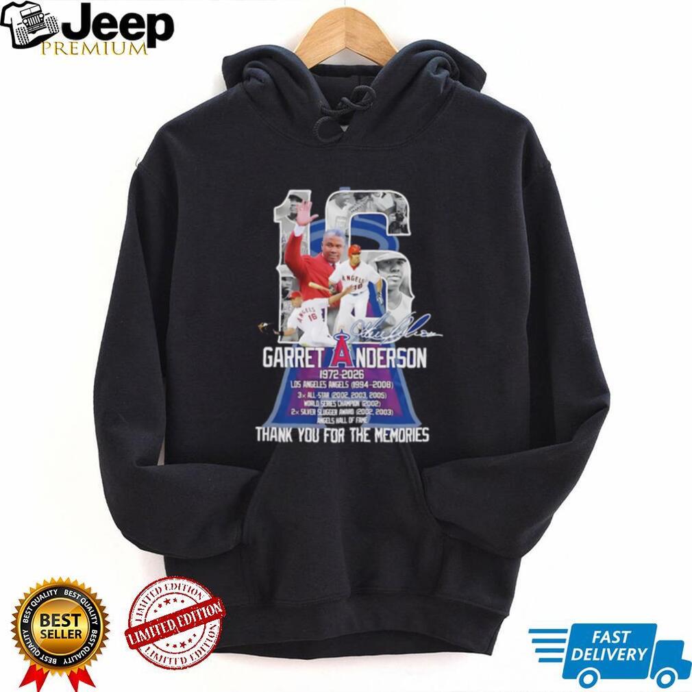 Garret Anderson Los Angeles Angels Memorial Tribute Legend T Shirt