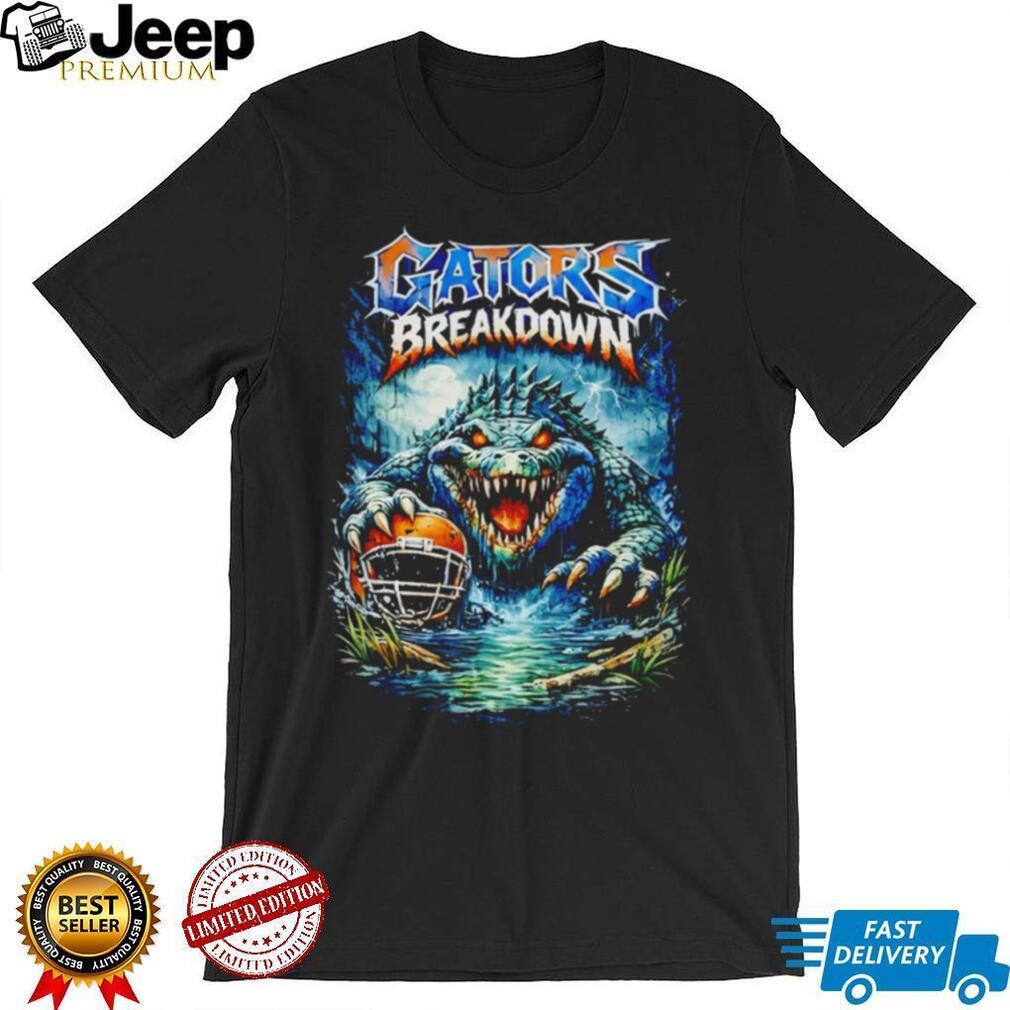 Gators Breakdown Florida Gators Monster Gator Football Helmet T Shirt
