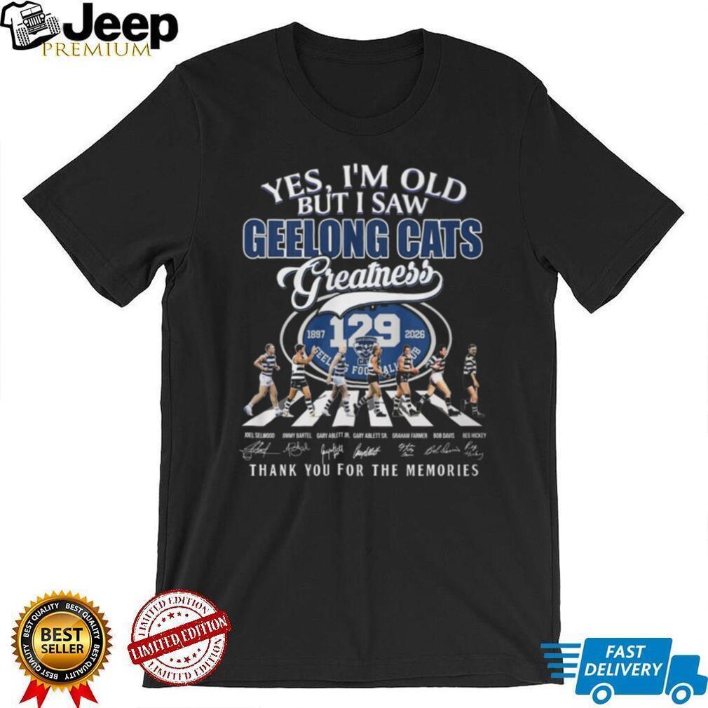 Geelong Cats 129 Years Greatness 1897 2026 Abbey Road Style T Shirt