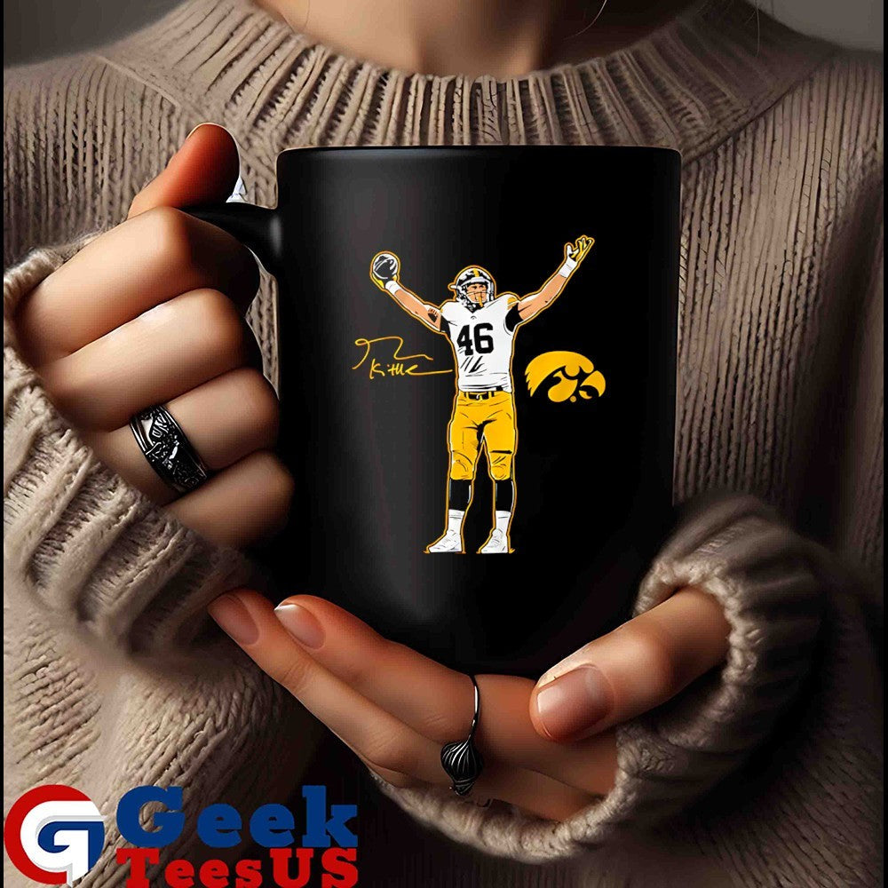 George Kittle Iowa Hawkeyes football Superstar pose signature shirt