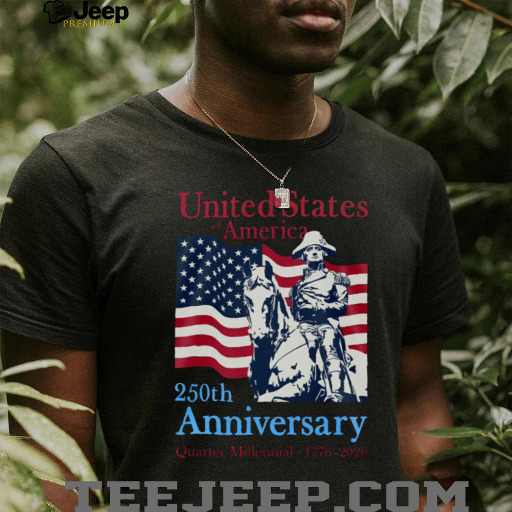 George Washington 250th Anniversary Quarter Millennial Patriot T shirt