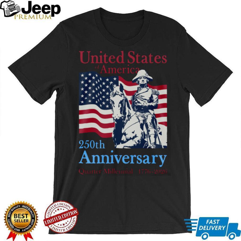 George Washington 250th Anniversary Quarter Millennial Patriot T shirt