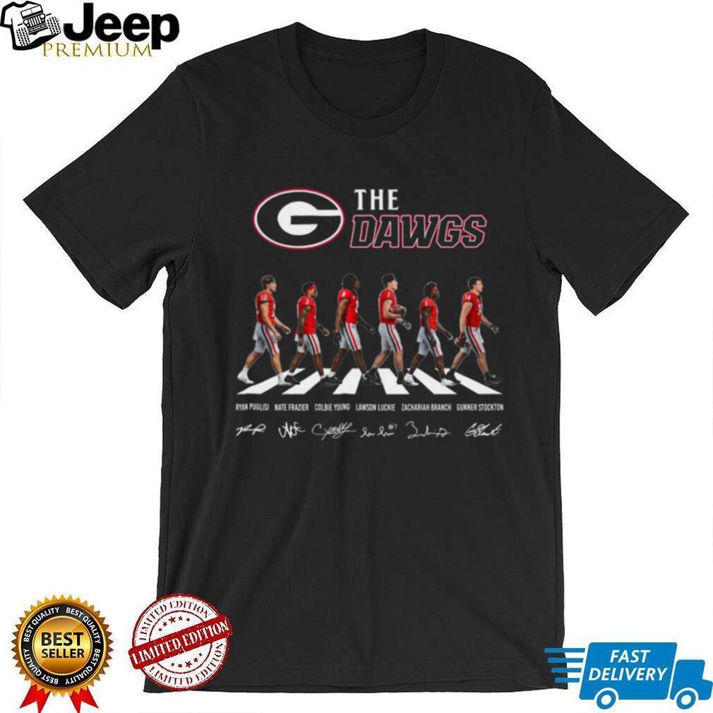 Georgia Bulldogs The Dawgs Abbey Road Signature Football Fan T Shirt