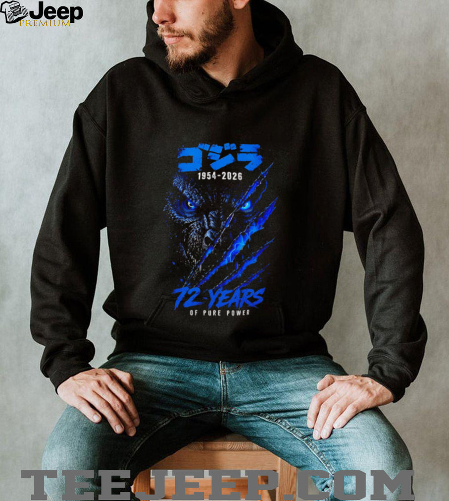 Godzilla 1954 2026 71 years of pure power claw mark illustrated shirt