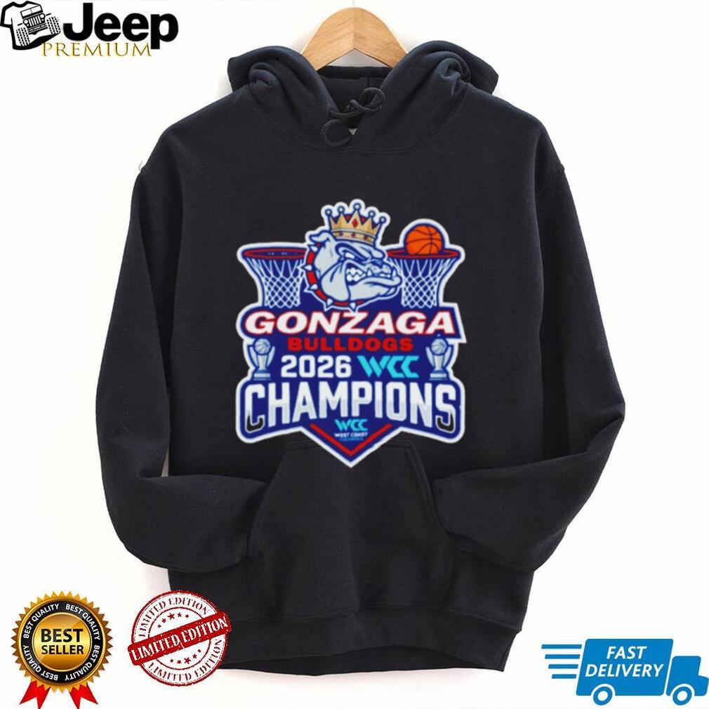 Gonzaga Bulldogs 2026 WCC Champions West Coast Conference T Shirt