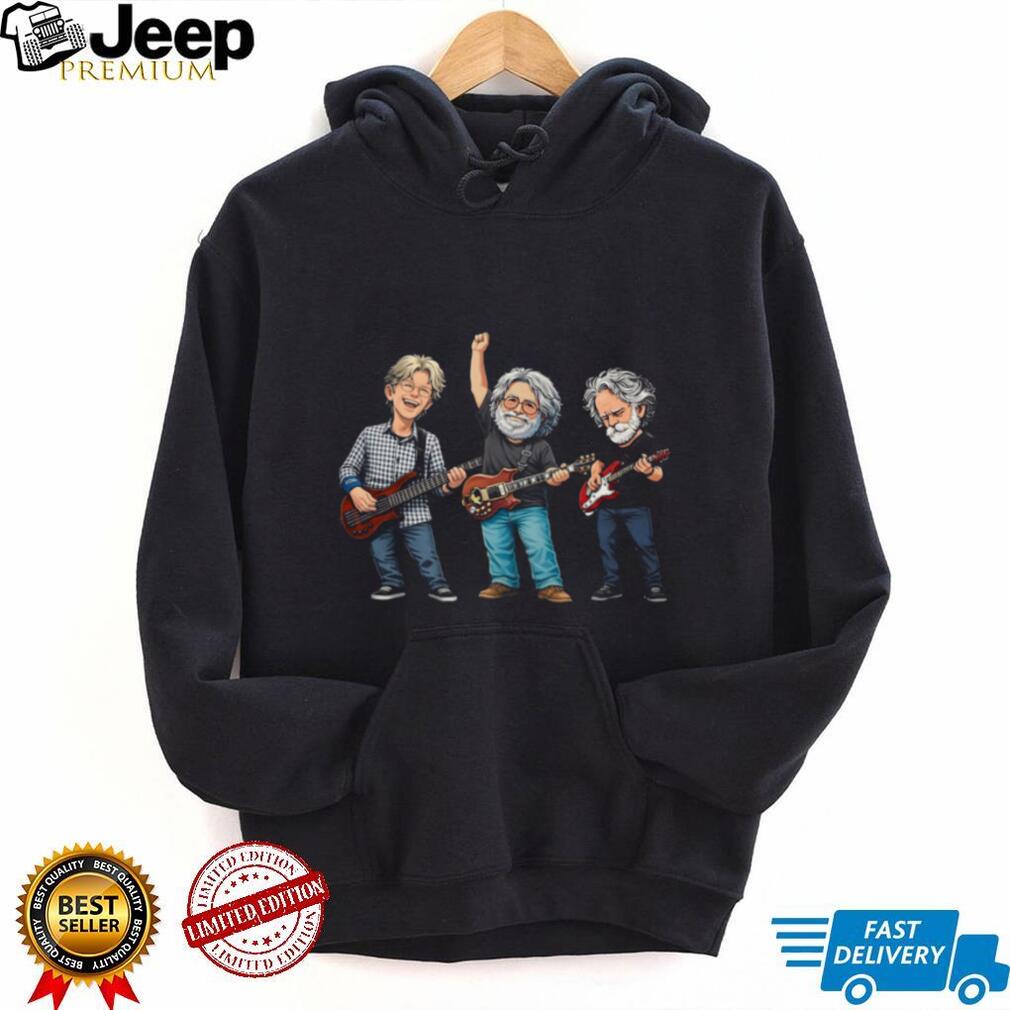 Grateful Dead Cartoon Band Character Vintage Retro Style Music Fans Gift Black Shirt