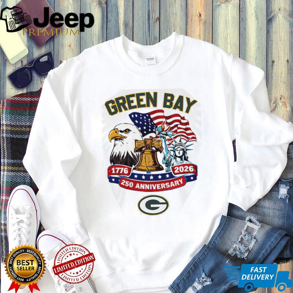 Green Bay Packers 250th Anniversary 1776 2026 American Heritage Custom Jersey T Shirt