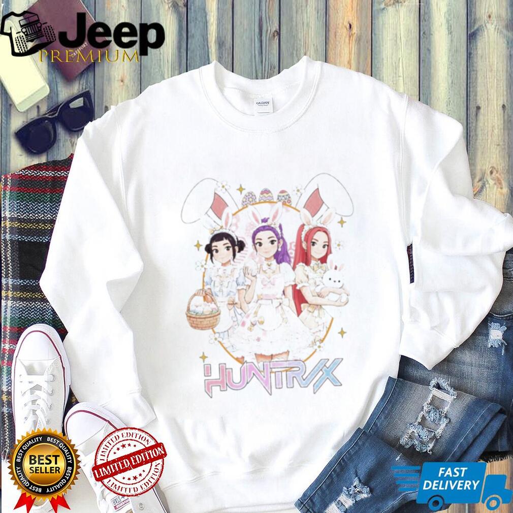HUNTRX Anime Style Easter Bunny Girls Kawaii Pastel Graphic T Shirt