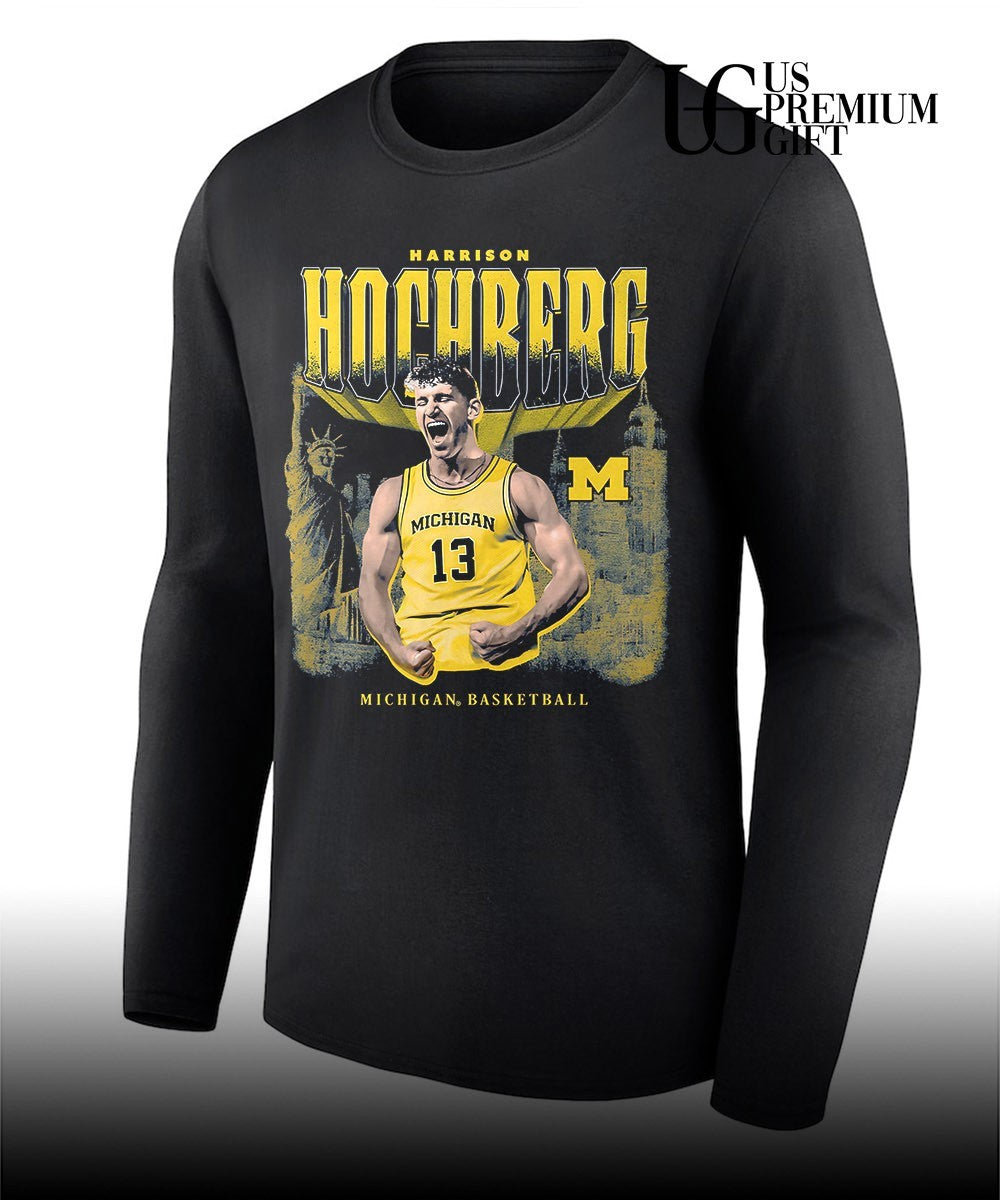 Harrison Hochberg Michigan Wolverines men’s basketball graphic shirt