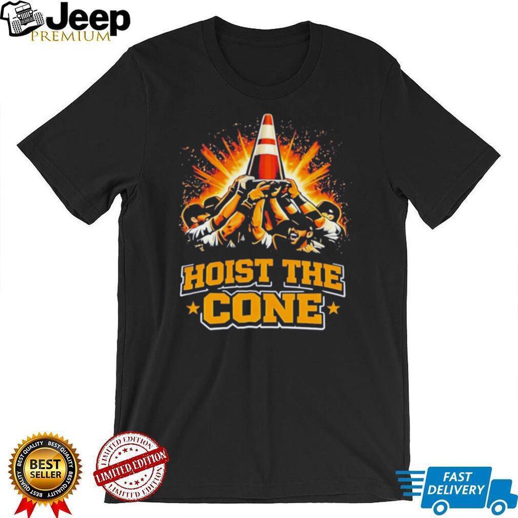 Hoist The Cone Funny Sports Fans Celebration Victory T Shirt