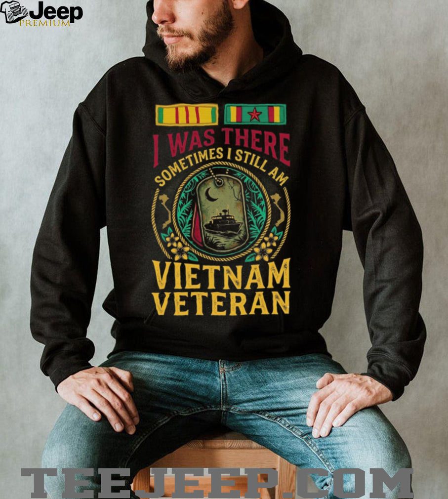 I Was There Vietnam Veteran Brown Water Navy Dog Tag T Shirt