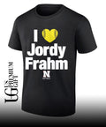 I love Jordy Frahm Nebraska softball graphic shirt
