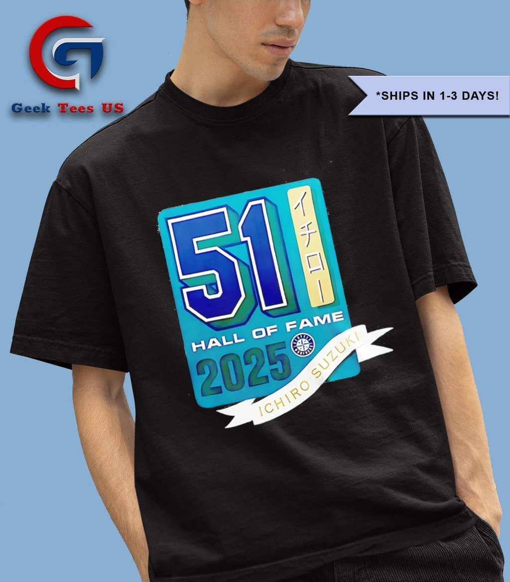 Ichiro Suzuki no.51 Seattle Mariners Hall of Fame 2025 shirt