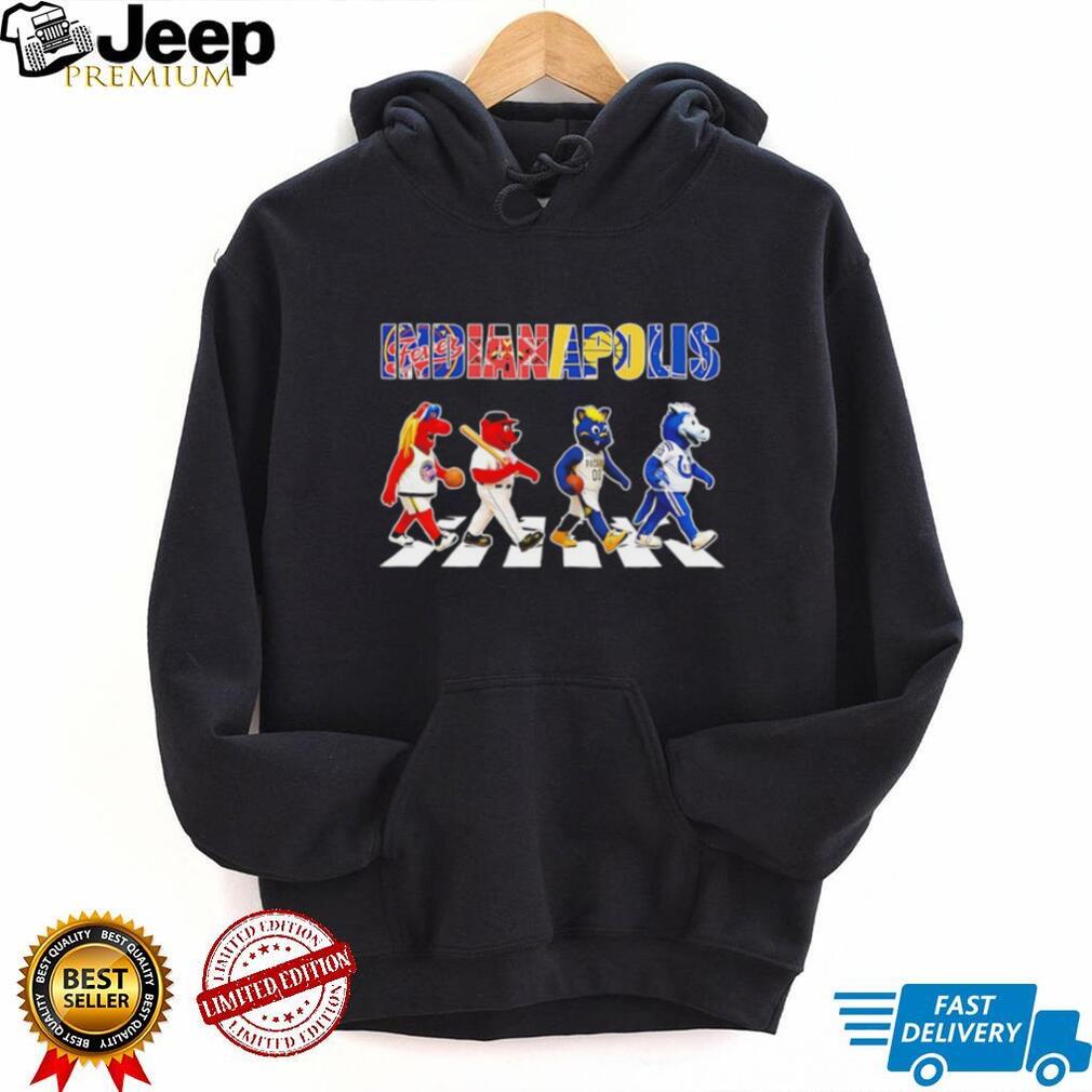 Indianapolis City Sports Mascots Abbey Road Parody T shirt