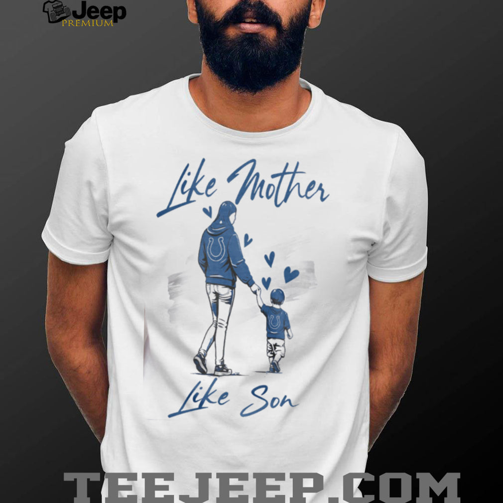 Indianapolis Colts Mom Life T Shirt Blue & White Mother Son Matching T Shirt