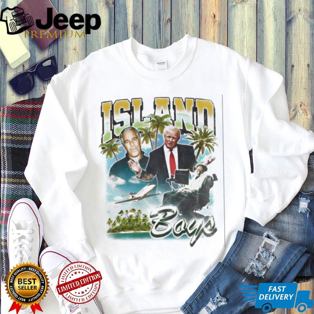 Island Boys Retro Tropical Parody Celebrity Graphic T Shirt