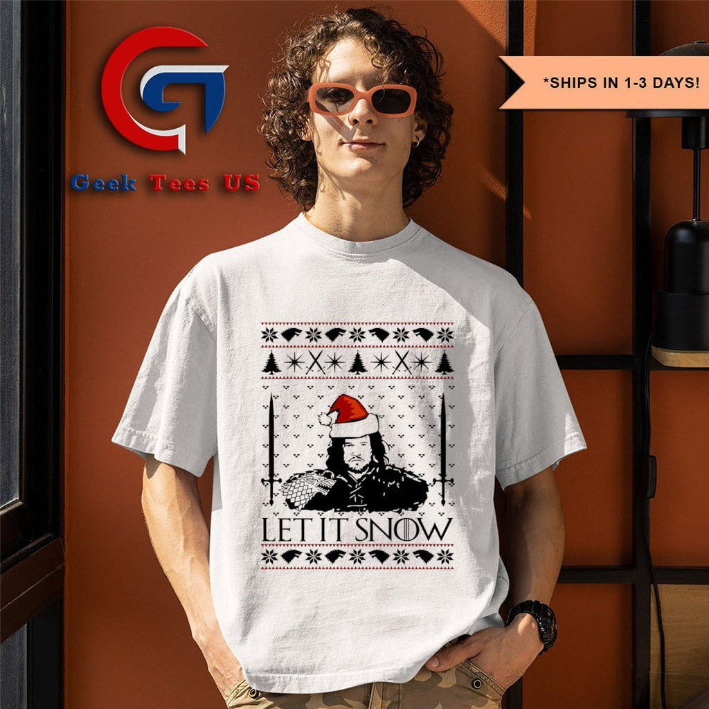 Jon snow let it snow ugly Christmas shirt