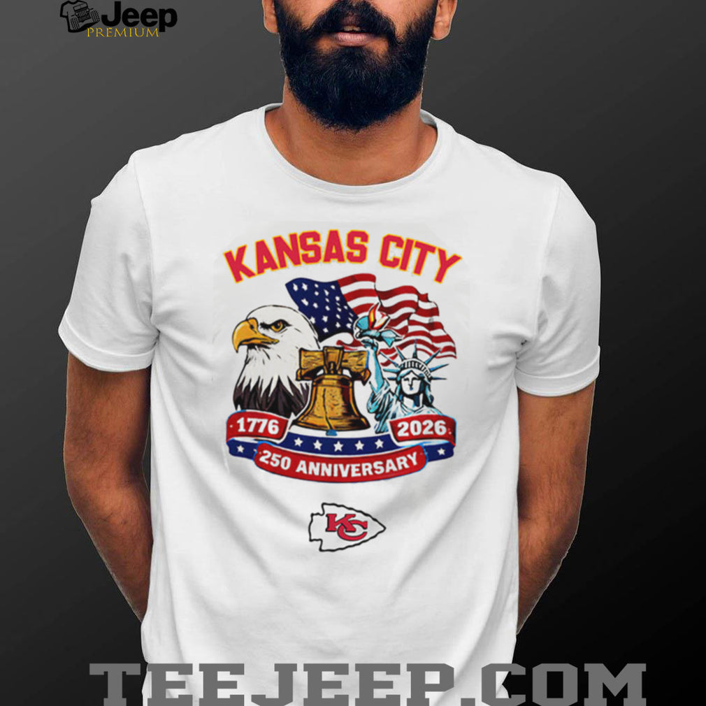Kansas City Chiefs 250th Anniversary 1776 2026 Patriotic Statue of Liberty Jersey T Shirt