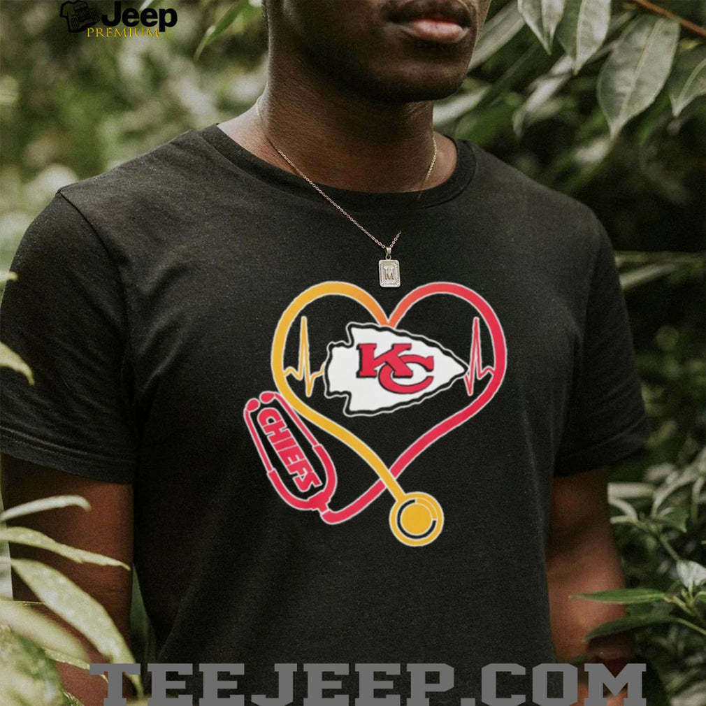 Kansas City Chiefs Stethoscope Heartbeat Medical Professional T Shirt