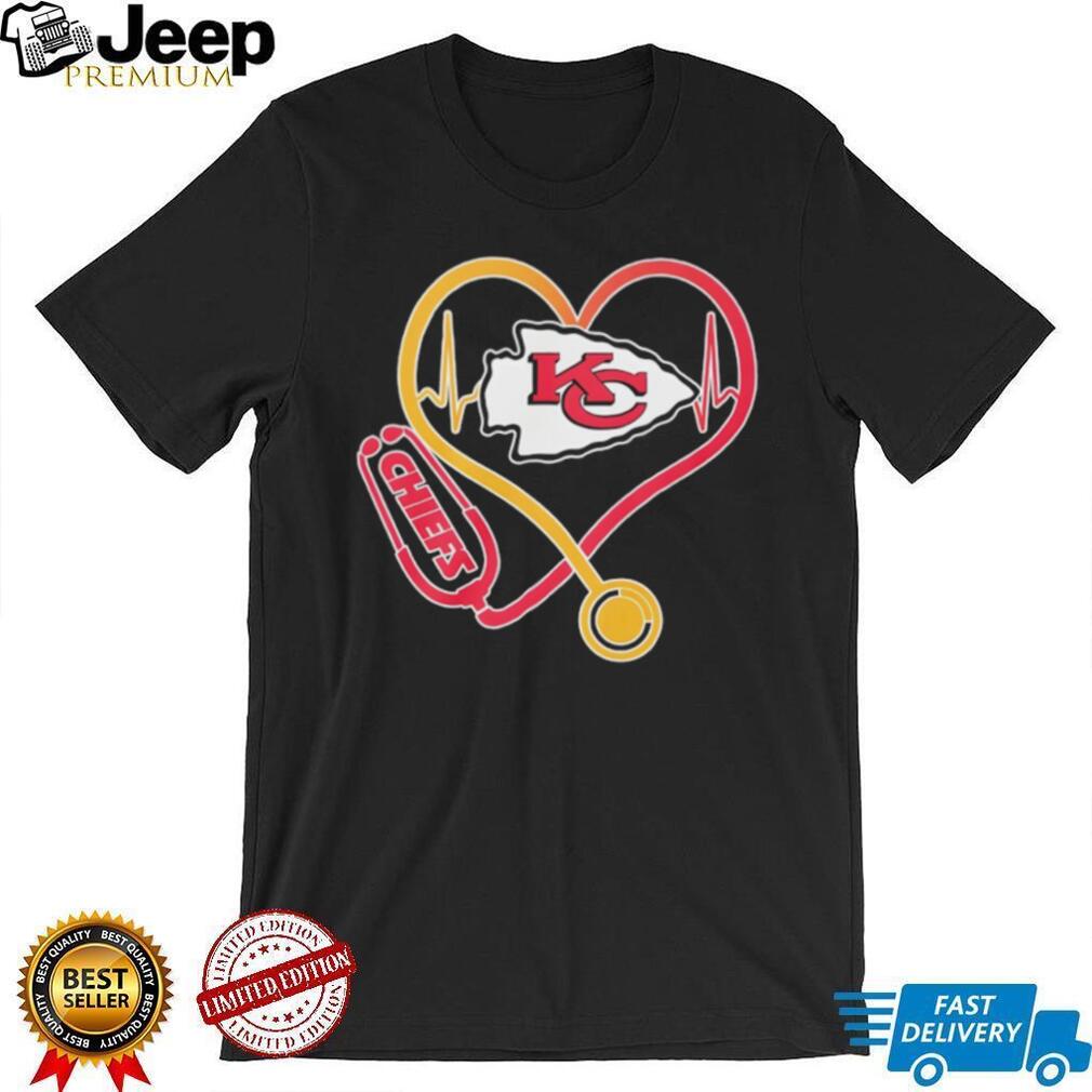 Kansas City Chiefs Stethoscope Heartbeat Medical Professional T Shirt
