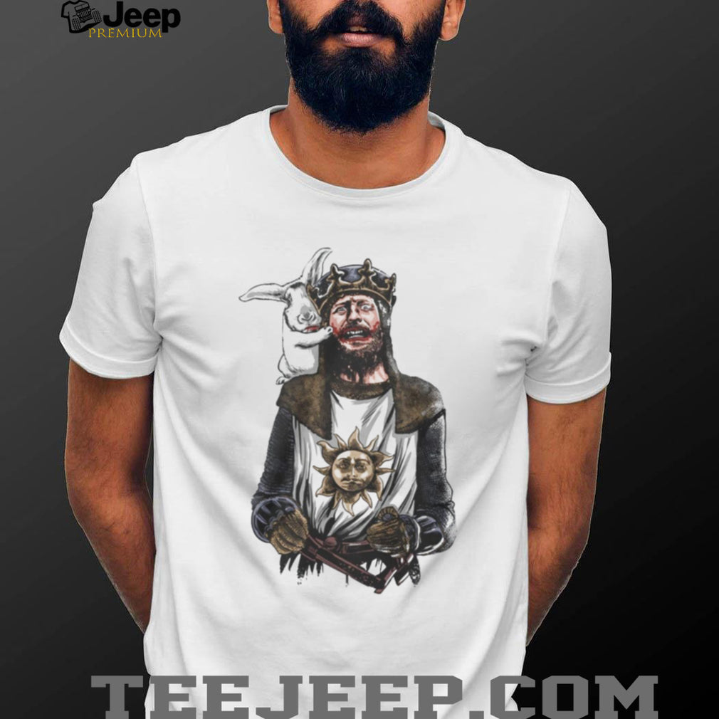 King Arthur and the Killer Rabbit Monty Python Holy Grail White T Shirt