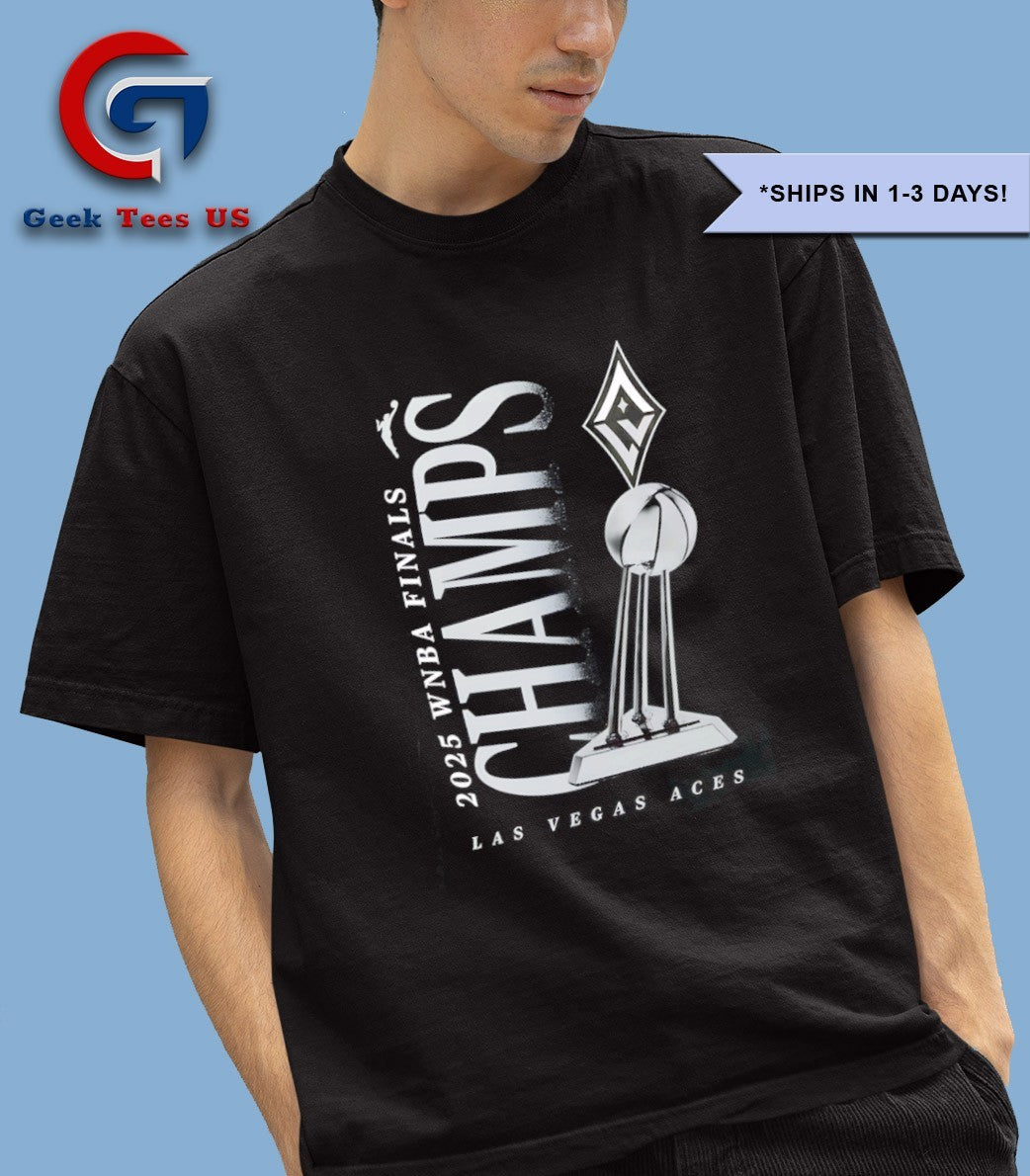 Las Vegas Aces 2025 WNBA Finals Champions trophy shirt