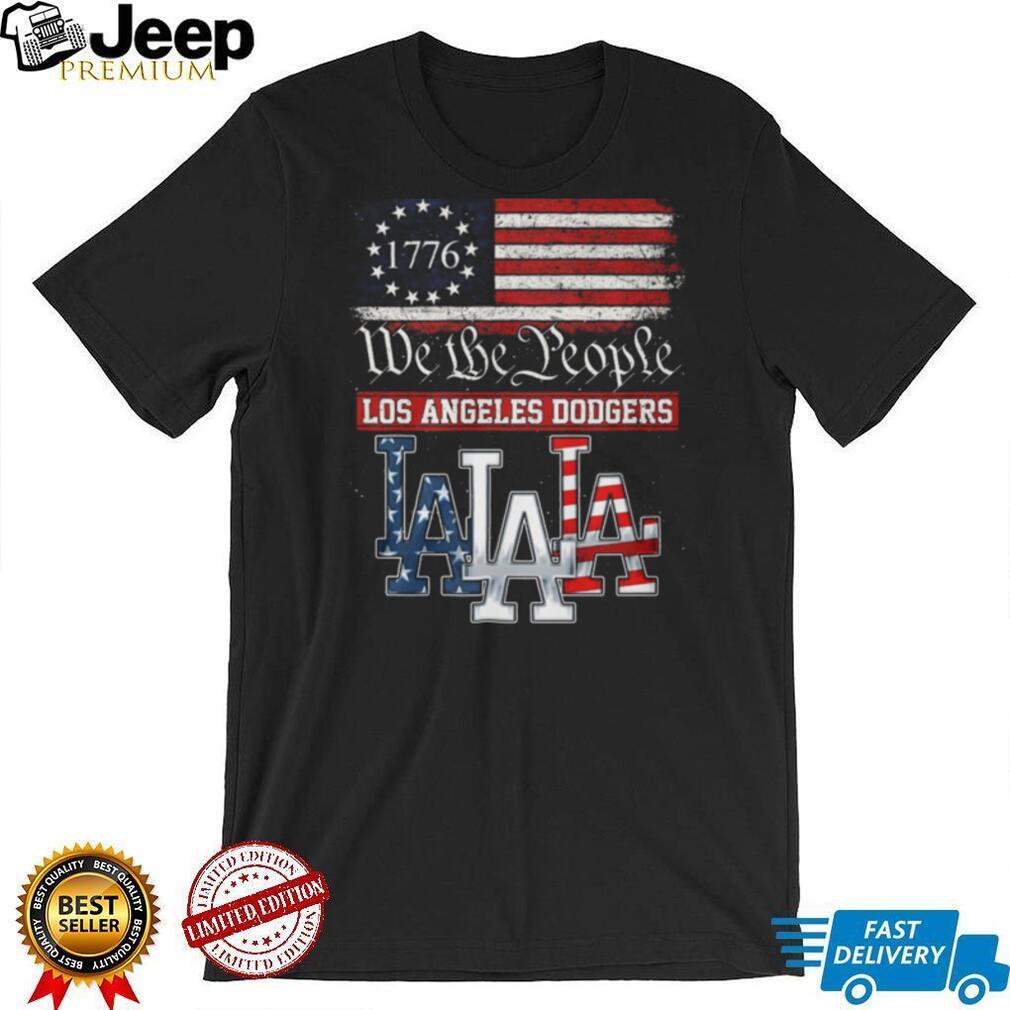 Los Angeles Dodgers We The People 1776 Patriotic American Flag T Shirt