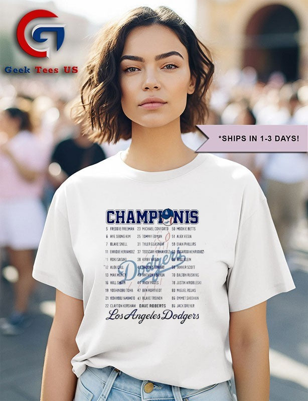 Los Angeles Dodgers baseball Back 2 Back World Series 2024-2025 Champions t-shirt