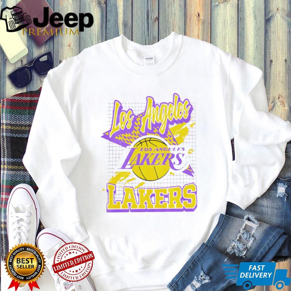 Los Angeles Lakers Retro 90s Purple and Gold Basketball T Shirt