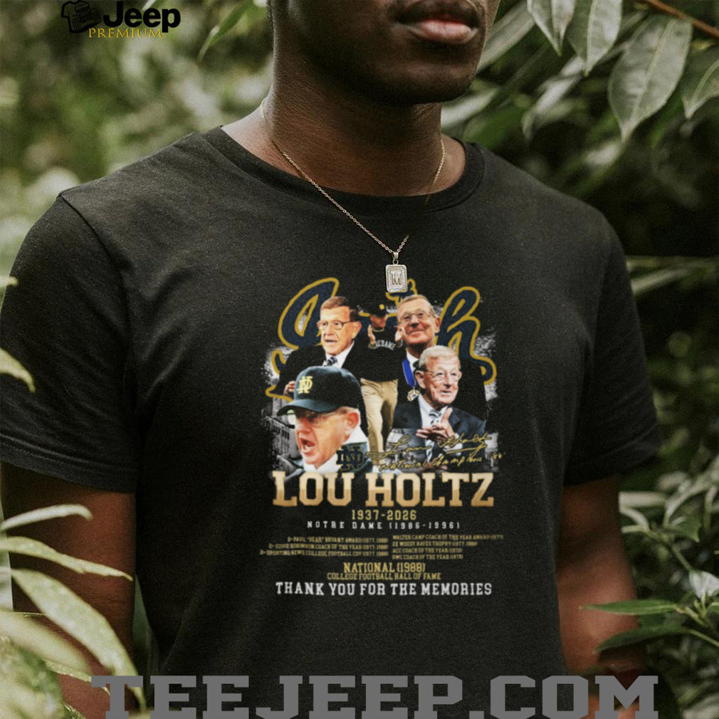 Lou Holtz Notre Dame Legend 1937 2026 Memorial Tribute T Shirt