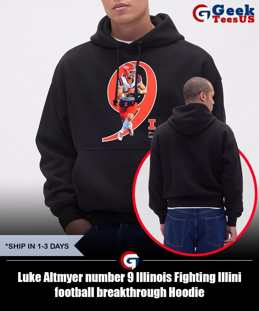 Luke Altmyer number 9 Illinois Fighting Illini football breakthrough shirt