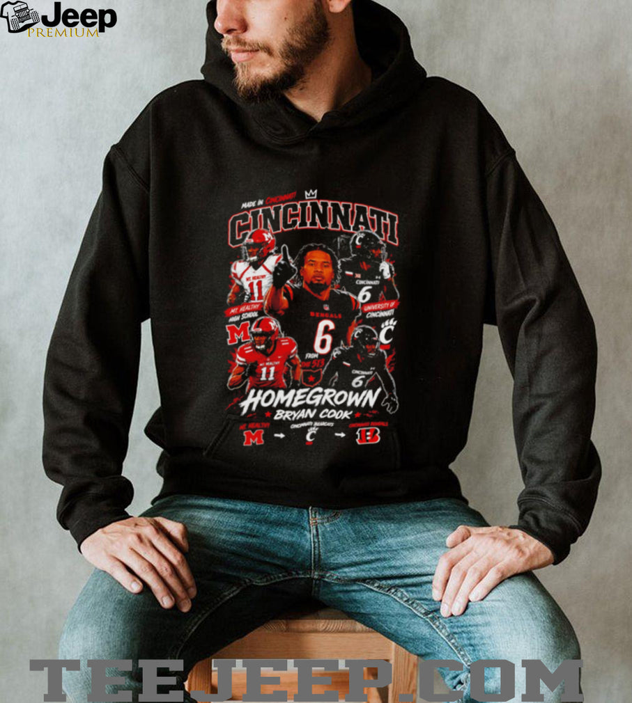 Made in Cincinnati Homegrown Bryan Cook graphic shirt