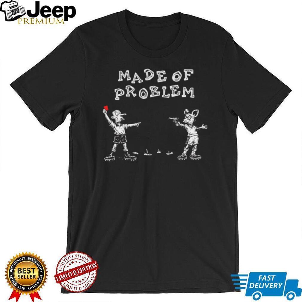 Made of Problem Funny Referee vs Wolf Soccer Graphic T Shirt