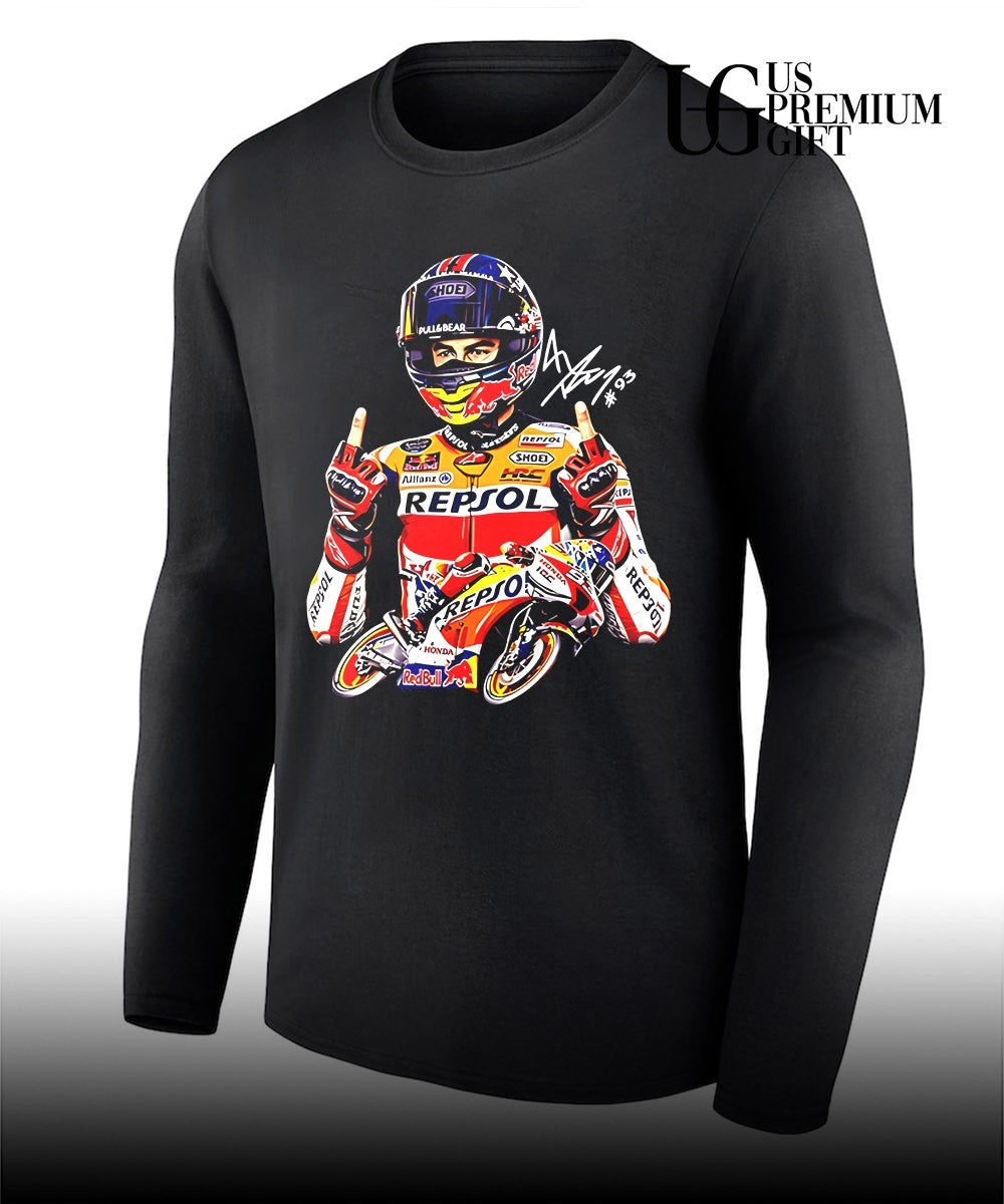 Marc Marquez racing middle finger signature shirt