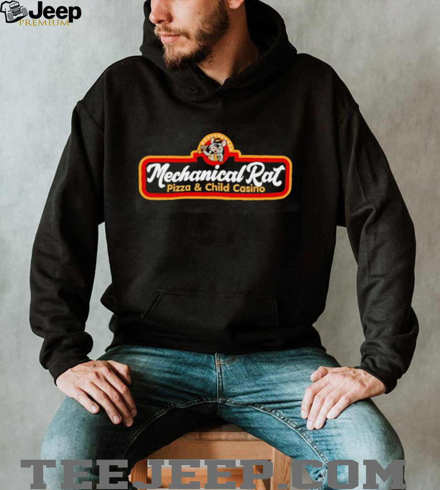 Mechanical Rat Pizza and chil Casion graphic shirt