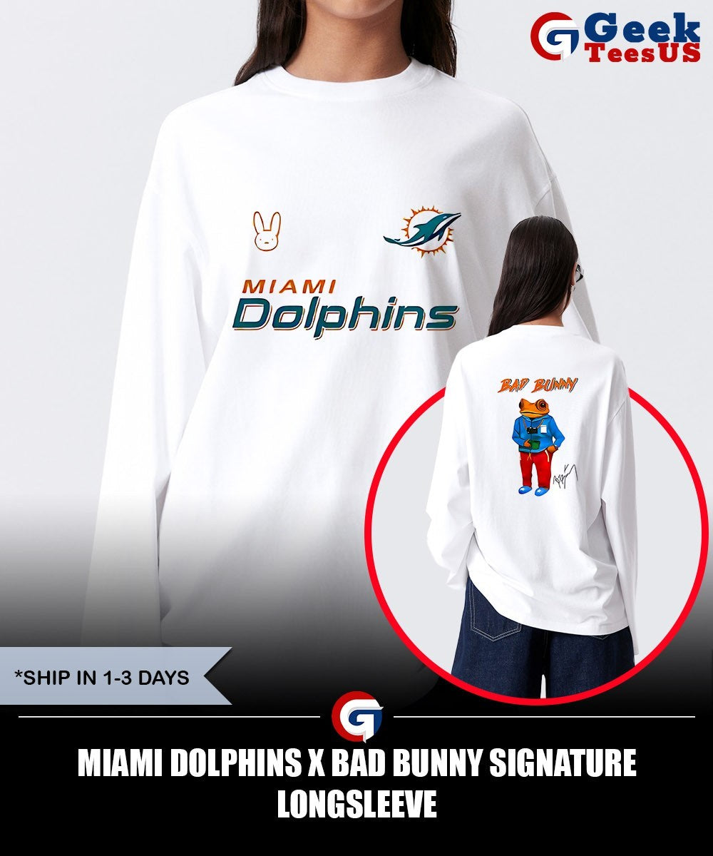 Miami Dolphins X Bad Bunny signature shirt