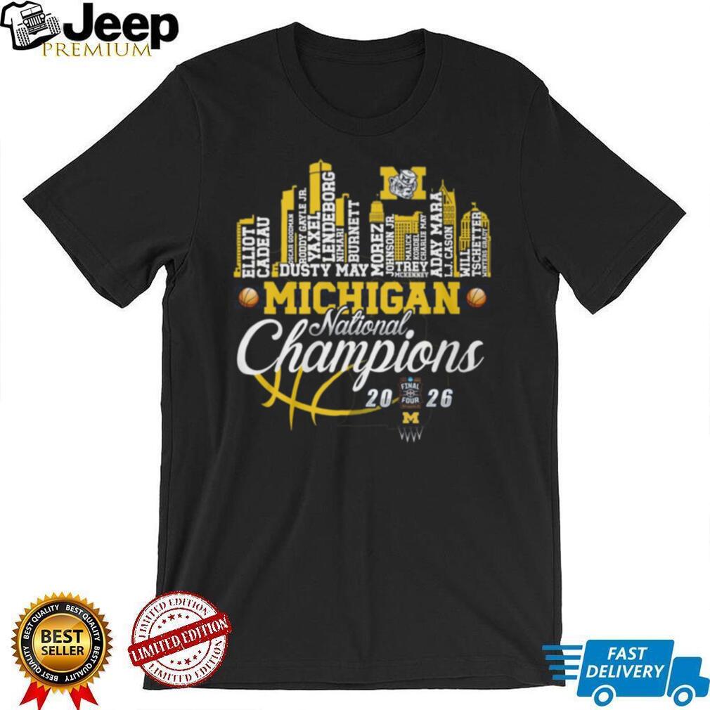 Michigan National Champions 2026 City Skyline Players Name T Shirt