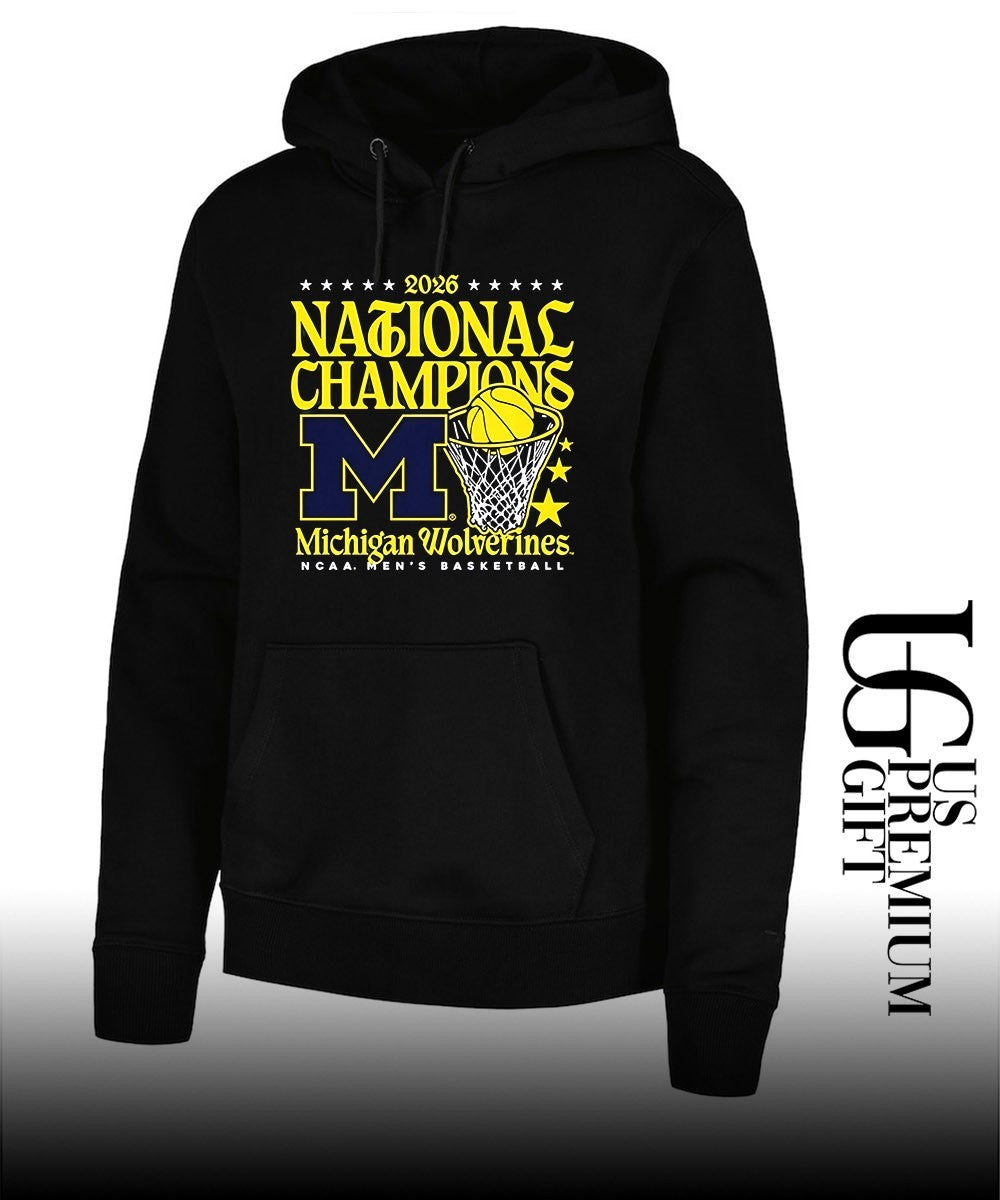 Michigan Wolverines MBB National Champions 2026 hoop shirt