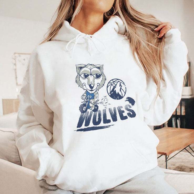 Minnesota Timberwolves Mascot Riding Motorbike T Shirt